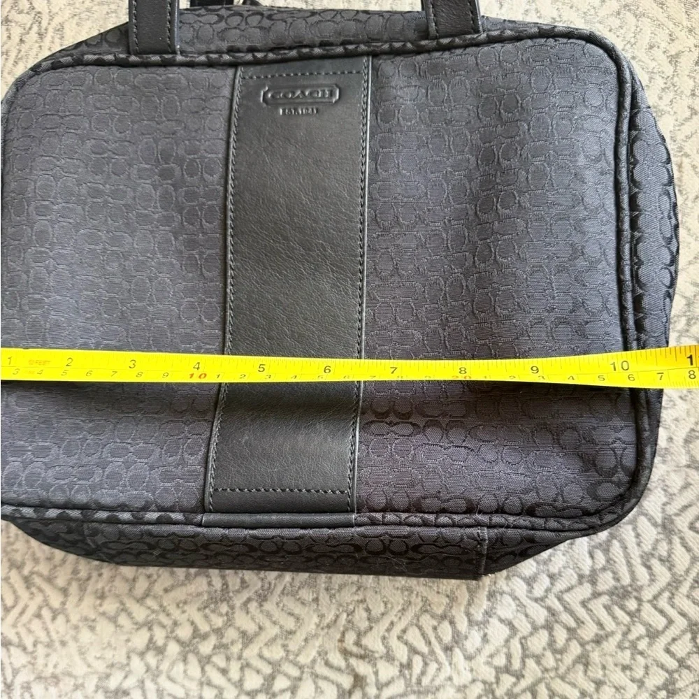 Y2K Coach Signature C black jacquard canvas cosmetic